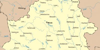 Karta över vitryssland.