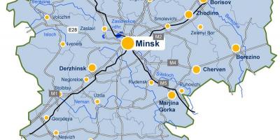 Minsk Vitryssland karta